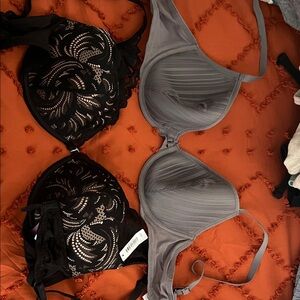 Adore Me Black lace and Gray Bras (2)